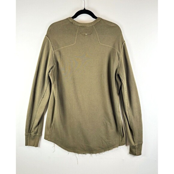 Rag Bone Mens Shirt Green Knit Crew Neck Long Sleeve Pullover Casual Size Medium - Picture 2 of 11